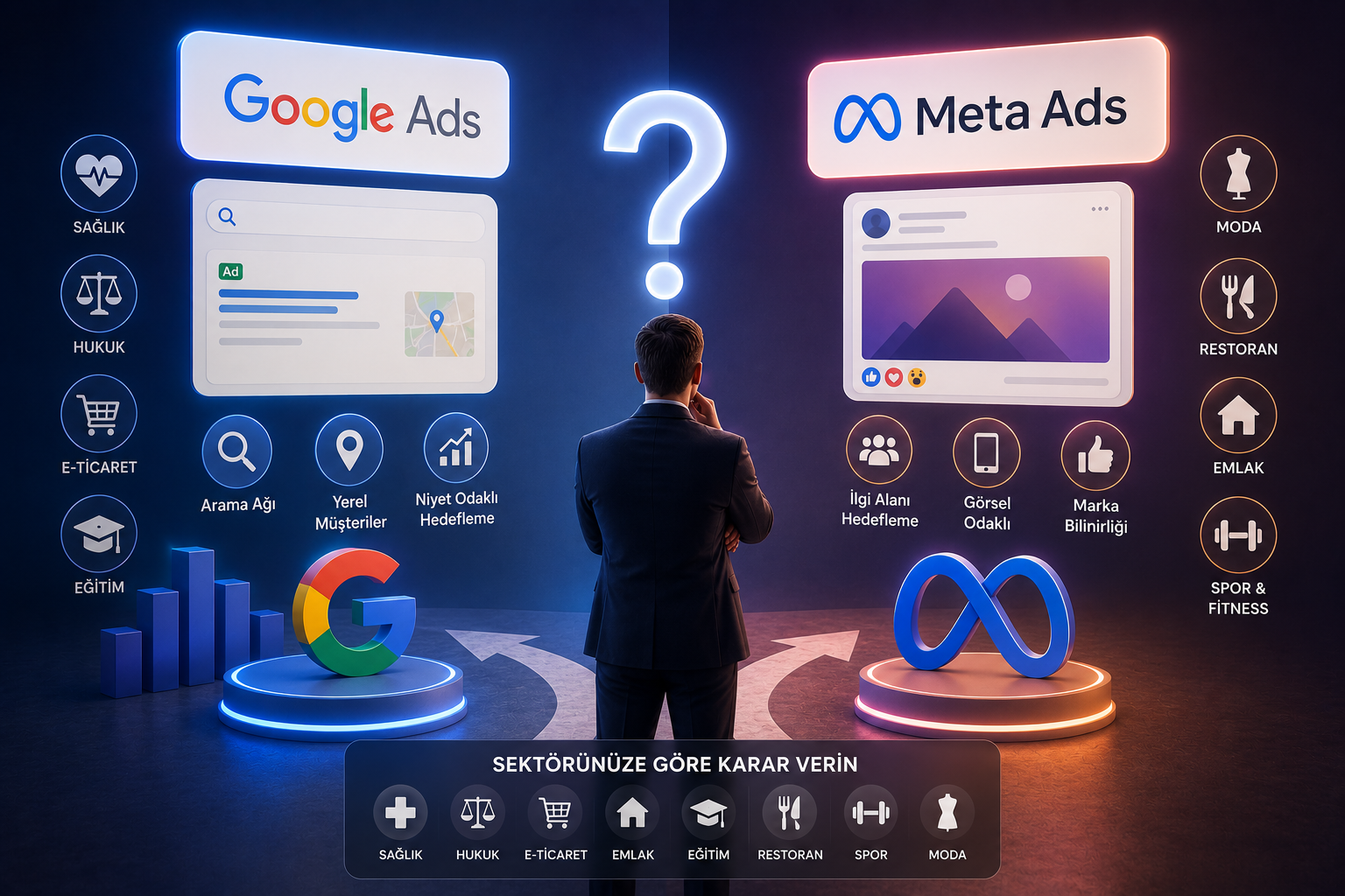Google Ads mı Meta Ads mı? Sektörünüze Göre Karar Rehberi